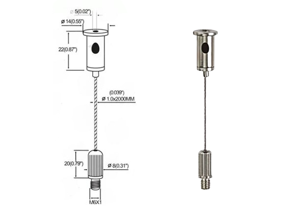 Adjustable Light Hanging Kit LED Panel Light Suspension Kit